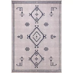 Abani Rugs Molana MOL100A Moroccan Folk Cream 7 ft. 9 in. x 10 ft. 2 in. Area Rug