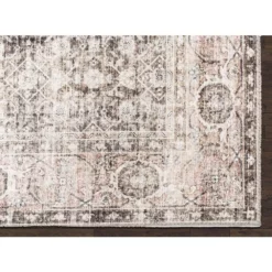 Paloma Cream 5 ft. 3 ft. x 7 ft. 6 in. Distressed Polyester Area Rug by Abani -Abani Sales cream abani area rugs pal210a 5 40 1000