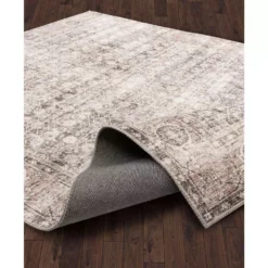 Paloma Cream 5 ft. 3 ft. x 7 ft. 6 in. Distressed Polyester Area Rug by Abani -Abani Sales cream abani area rugs pal210a 5 c3 1000