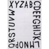 Abani Rugs Parker PAR100A Alphabet Cream and White 5 ft. 3 in. x 7 ft. 6 in. Area Rug -Abani Sales cream abani area rugs par100a 5 64 1000