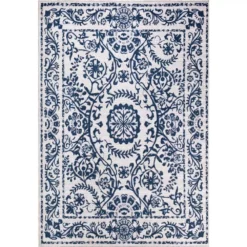 Abani Rugs Parker PAR110A Cream 5 ft. 3 in. x 7 ft. 6 in. Floral Medallion Rug