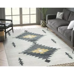 Tulum Cream 7.9 ft. x 10.2 ft. Abstract Polypropylene Area Rug by Abani -Abani Sales cream abani area rugs tul120a 8 31 1000
