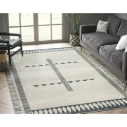 Tulum Cream 7.9 ft. x 10.2 ft. Abstract Polypropylene Area Rug by Abani -Abani Sales cream abani area rugs tul140a 8 31 1000