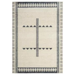Tulum Cream 7.9 ft. x 10.2 ft. Abstract Polypropylene Area Rug by Abani