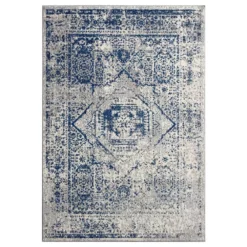 Casa Grey 7 ft. 9 in. x 10 ft. 2 in. Distressed Polypropylene Area Rug by Abani