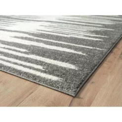 Casa Grey 4 ft. x 6 ft. Geometric Polypropylene Area Rug by Abani -Abani Sales grey abani area rugs cas270a 4 c3 1000
