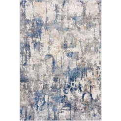 Dune Grey 7.9 ft. x 10.2 ft. Distressed Polypropylene Area Rug by Abani