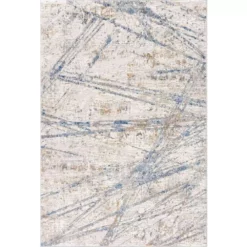 Dune Grey 6 ft. x 9 ft. Striped Polypropylene Area Rug by Abani