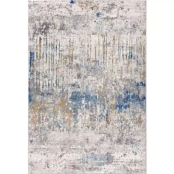 Dune Grey 4 ft. x 6 ft. Abstract Polypropylene Area Rug by Abani