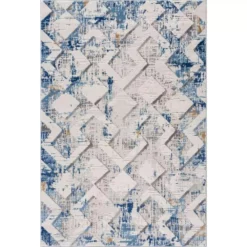 Dune Grey 7.9 ft. x 10.2 ft. Geometric Polypropylene Area Rug by Abani