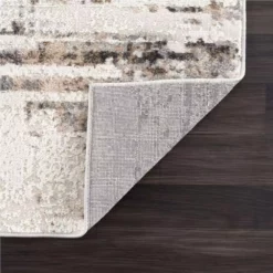 Dune Grey 5.3 ft. x 7.6 ft. Striped Polypropylene Area Rug by Abani -Abani Sales grey abani area rugs dun160a 5 4f 1000