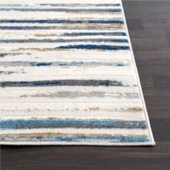Dune Grey 5.3 ft. x 7.6 ft. Striped Polypropylene Area Rug by Abani -Abani Sales grey abani area rugs dun170a 5 40 1000
