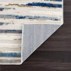 Dune Grey 5.3 ft. x 7.6 ft. Striped Polypropylene Area Rug by Abani -Abani Sales grey abani area rugs dun170a 5 4f 1000