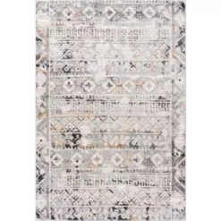 Dune Grey 6 ft. x 9 ft. Oriental Polypropylene Area Rug by Abani