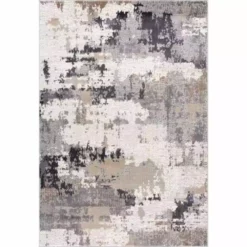 Dune Grey 4 ft. x 6 ft. Distressed Polypropylene Area Rug by Abani