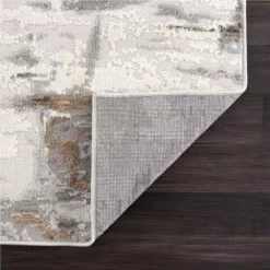 Dune Grey 4 ft. x 6 ft. Abstract Polypropylene Area Rug by Abani -Abani Sales grey abani area rugs dun210a 4 4f 1000