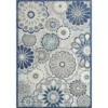 Hampton Grey 4 ft. x 6 ft. Floral Polypropylene Area Rug by Abani -Abani Sales grey abani area rugs ham140a 4 64 1000