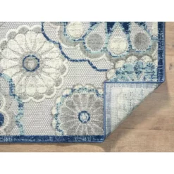 Hampton Grey 4 ft. x 6 ft. Floral Polypropylene Area Rug by Abani -Abani Sales grey abani area rugs ham140a 4 fa 1000