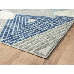 Hampton Grey 6 ft. x 9 ft. Geometric Polypropylene Area Rug by Abani -Abani Sales grey abani area rugs ham150a 6 c3 1000