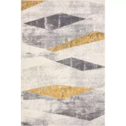 Laguna Grey 9 ft. x 12 ft. Geometric Polypropylene Area Rug by Abani