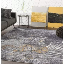 Laguna Grey 4 ft. x 6 ft. Abstract Polypropylene Area Rug by Abani -Abani Sales grey abani area rugs lag140a 4 31 1000