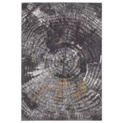 Laguna Grey 4 ft. x 6 ft. Abstract Polypropylene Area Rug by Abani