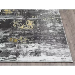 Luna Grey 5.3 ft. x 7.6 ft. Abstract Polyester Area Rug by Abani -Abani Sales grey abani area rugs lun100a 5 40 1000