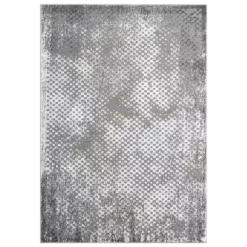 Luna Grey 6 ft. x 9 ft. Distressed Polyester Area Rug by Abani