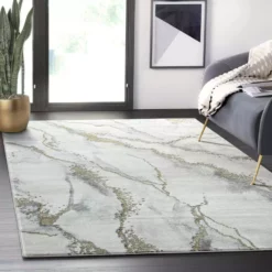 Luna Grey 9 ft. x 12 ft. Abstract Polyester Area Rug by Abani -Abani Sales grey abani area rugs lun170a 9 31 1000