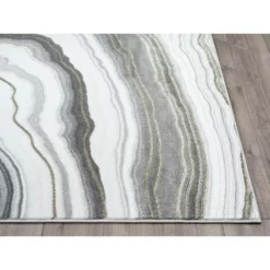 Luna Grey 7.9 ft. x 10.2 ft. Abstract Polyester Area Rug by Abani -Abani Sales grey abani area rugs lun220a 8 40 1000