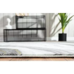 Luna Grey 7.9 ft. x 10.2 ft. Abstract Polyester Area Rug by Abani -Abani Sales grey abani area rugs lun220a 8 4f 1000