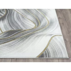 Luna Grey 4 ft. x 6 ft. Abstract Polyester Area Rug by Abani -Abani Sales grey abani area rugs lun230a 4 40 1000