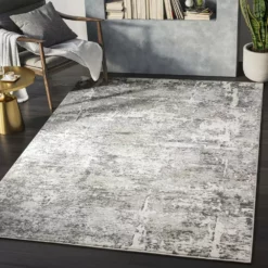 Luna Grey 4 ft. x 6 ft. Abstract Polyester Area Rug by Abani 15 Luna Grey 4 ft. x 6 ft. Abstract Polyester Area Rug by Abani -Abani Sales grey abani area rugs lun240a 4 31 1000