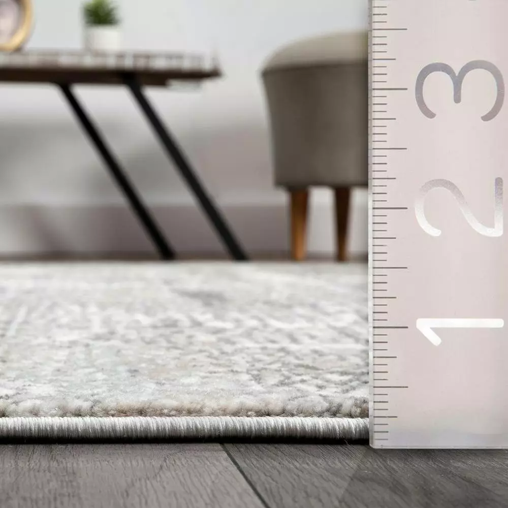 Luna Grey 4 ft. x 6 ft. Abstract Polyester Area Rug by Abani 7 Luna Grey 4 ft. x 6 ft. Abstract Polyester Area Rug by Abani - Image 5