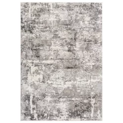 Luna Grey 4 ft. x 6 ft. Abstract Polyester Area Rug by Abani