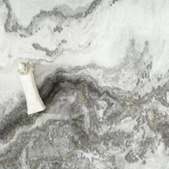 Luna Grey 4 ft. x 6 ft. Distressed Polyester Area Rug by Abani -Abani Sales grey abani area rugs lun270a 4 1f 1000