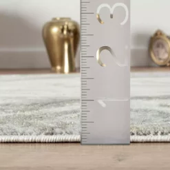 Luna Grey 4 ft. x 6 ft. Distressed Polyester Area Rug by Abani -Abani Sales grey abani area rugs lun270a 4 44 1000