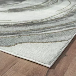 Luna Grey 5 ft. 3 in. x 7 ft. 6 in. Abstract Polyester Area Rug by Abani -Abani Sales grey abani area rugs lun310a 5 c3 1000
