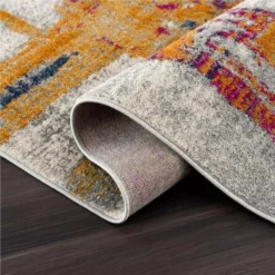 Malibu Grey 4 ft. x 6 ft. Abstract Polypropylene Area Rug by Abani -Abani Sales grey abani area rugs mal110a 4 c3 1000