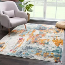 Malibu Grey 4 ft. x 6 ft. Abstract Polypropylene Area Rug by Abani 17 Malibu Grey 4 ft. x 6 ft. Abstract Polypropylene Area Rug by Abani -Abani Sales grey abani area rugs mal140a 4 31 1000