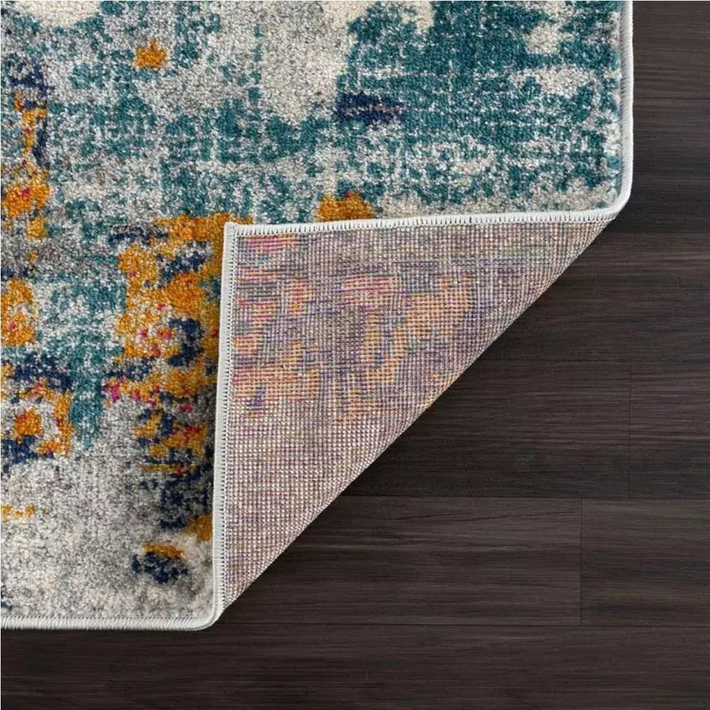 Malibu Grey 4 ft. x 6 ft. Abstract Polypropylene Area Rug by Abani 7 Malibu Grey 4 ft. x 6 ft. Abstract Polypropylene Area Rug by Abani - Image 5
