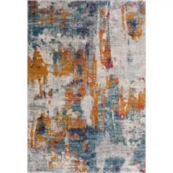 Malibu Grey 4 ft. x 6 ft. Abstract Polypropylene Area Rug by Abani