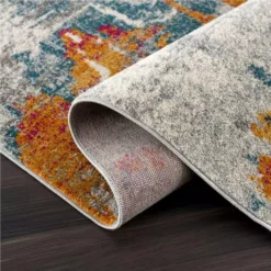 Malibu Grey 4 ft. x 6 ft. Abstract Polypropylene Area Rug by Abani 13 Malibu Grey 4 ft. x 6 ft. Abstract Polypropylene Area Rug by Abani -Abani Sales grey abani area rugs mal140a 4 c3 1000