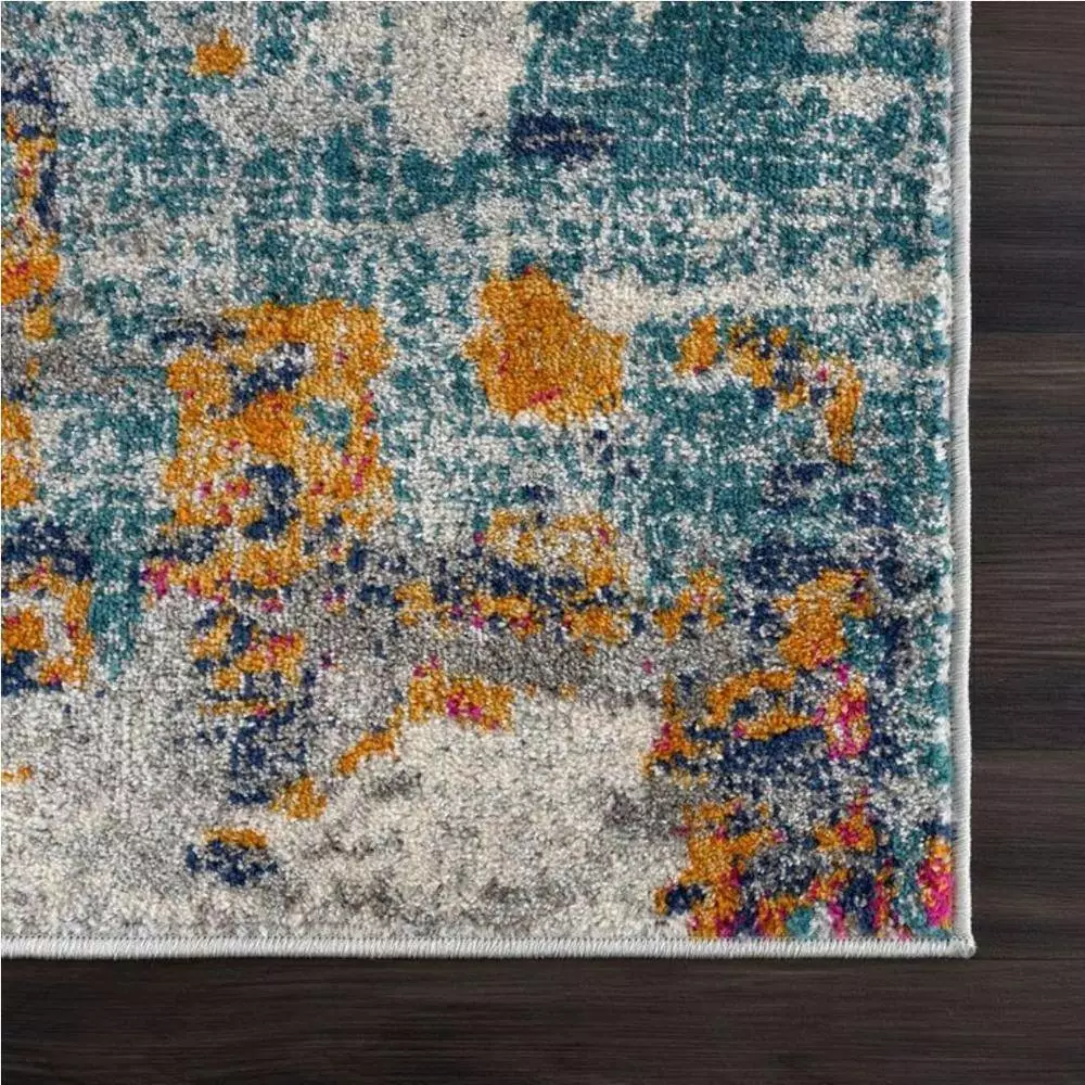 Malibu Grey 4 ft. x 6 ft. Abstract Polypropylene Area Rug by Abani 4 Malibu Grey 4 ft. x 6 ft. Abstract Polypropylene Area Rug by Abani - Image 2