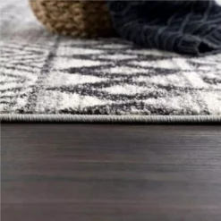 Malibu Grey 7.9 ft. x 10.2 ft. Geometric Polypropylene Area Rug by Abani -Abani Sales grey abani area rugs mal150a 8 44 1000