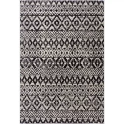 Malibu Grey 7.9 ft. x 10.2 ft. Geometric Polypropylene Area Rug by Abani