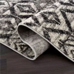 Malibu Grey 7.9 ft. x 10.2 ft. Geometric Polypropylene Area Rug by Abani -Abani Sales grey abani area rugs mal150a 8 c3 1000