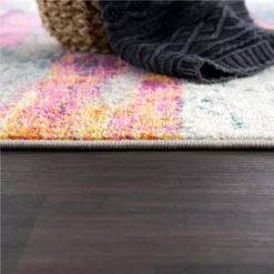 Malibu Grey 4 ft. x 6 ft. Striped Polypropylene Area Rug by Abani -Abani Sales grey abani area rugs mal170a 4 44 1000