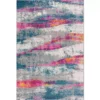 Malibu Grey 4 ft. x 6 ft. Striped Polypropylene Area Rug by Abani