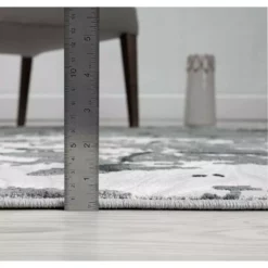 Nova Grey 6 ft. x 9 ft. Abstract Polyester Area Rug by Abani -Abani Sales grey abani area rugs nov100a 6 1f 1000